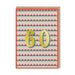 60th birthday card with zigzag pattern and yellow number 60