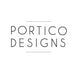 The logo for Portico Designs, featuring the text 'PORTICO DESIGNS' in a thin, uppercase sans-serif font, centered between two horizontal lines on a plain white background.