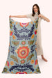 Powder Print Scarf - Folk Floral, Winter Ice