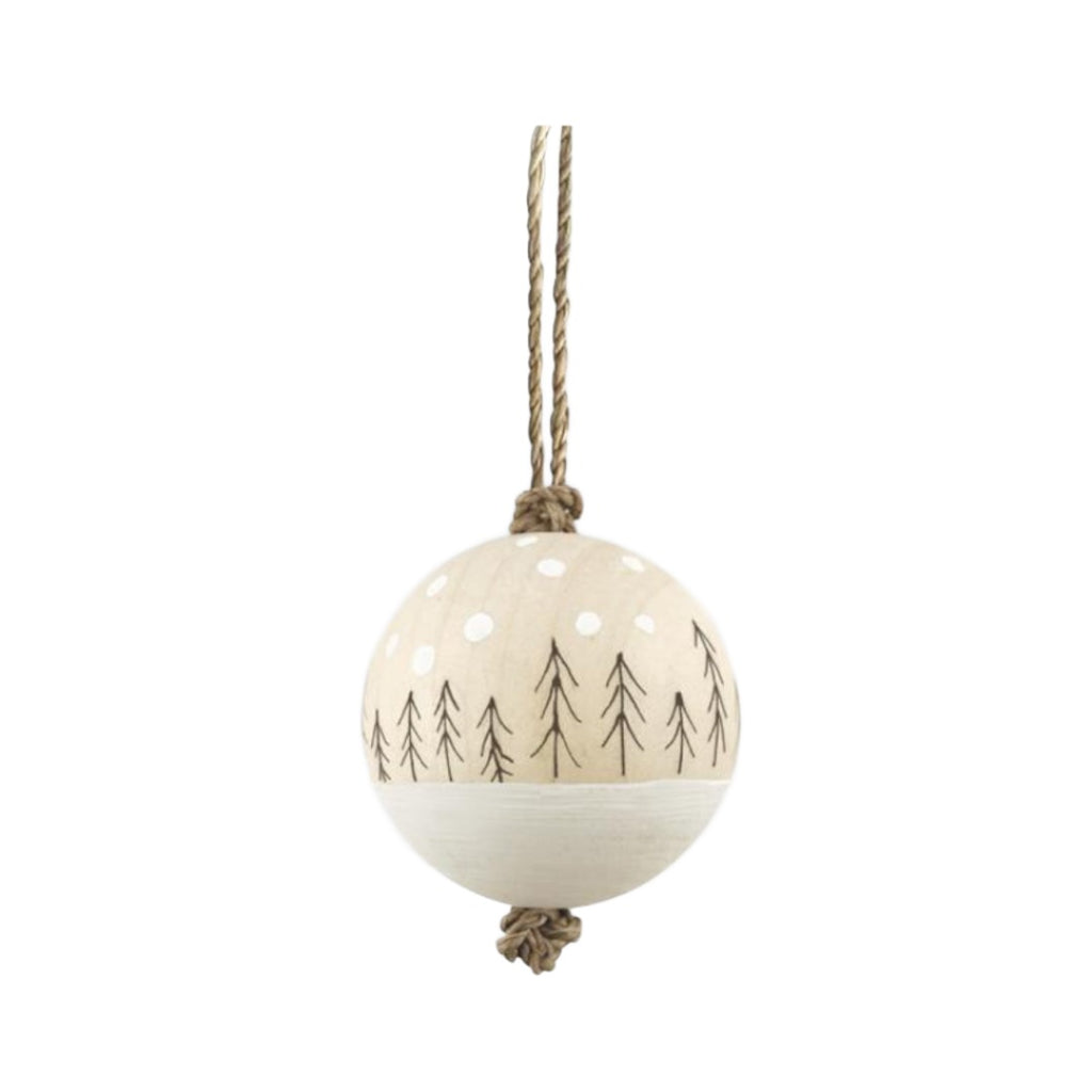 East of India Wood Bauble - Winter Trees