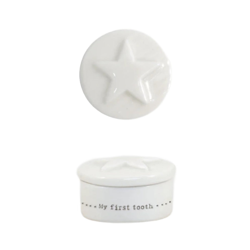 East of India My First Tooth - Star Porcelain Box