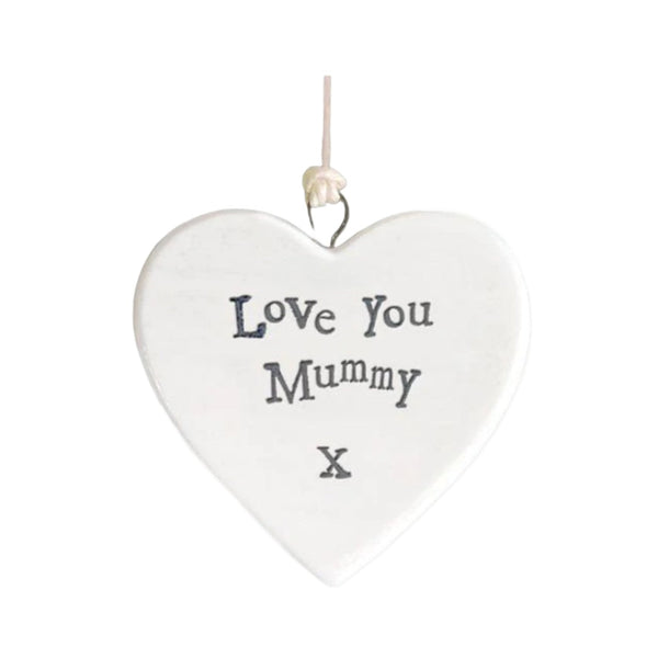 East of India Porcelain Heart Sign - Love You Mummy