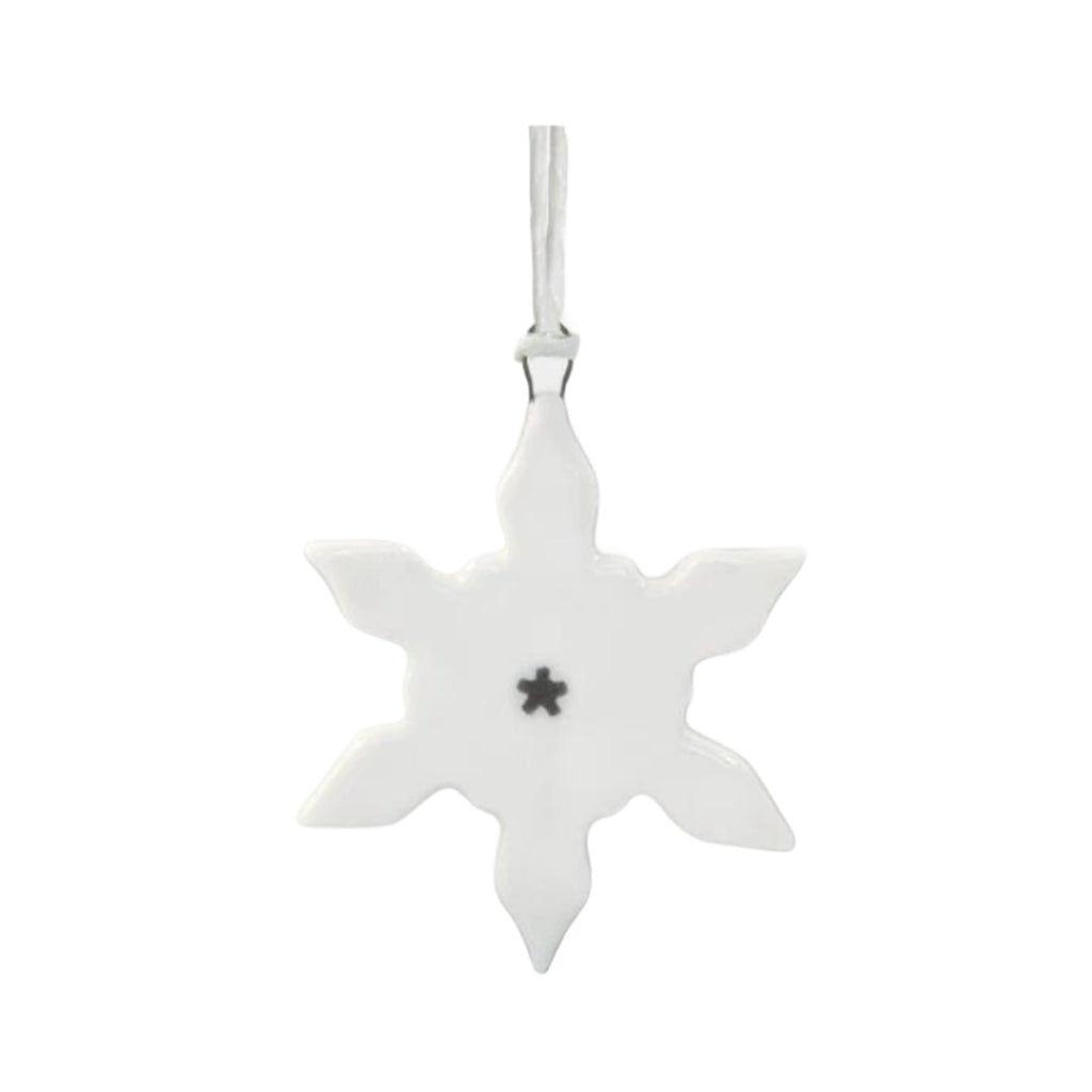 East of India Porcelain Hanger - Small Snowflake