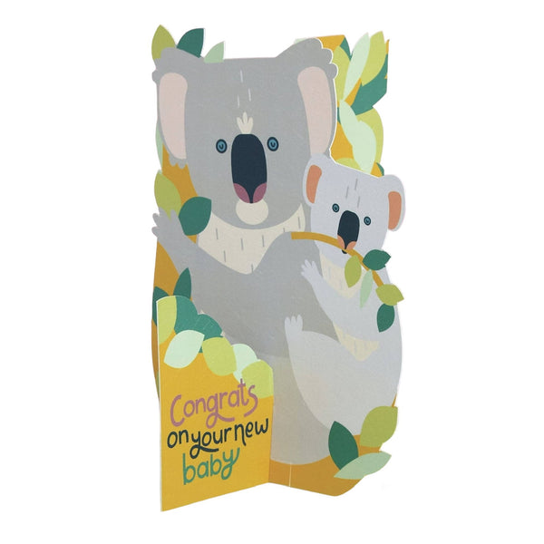 Raspberry Blossom New Baby 3D Fold-Out Card - Raspberry Blossom