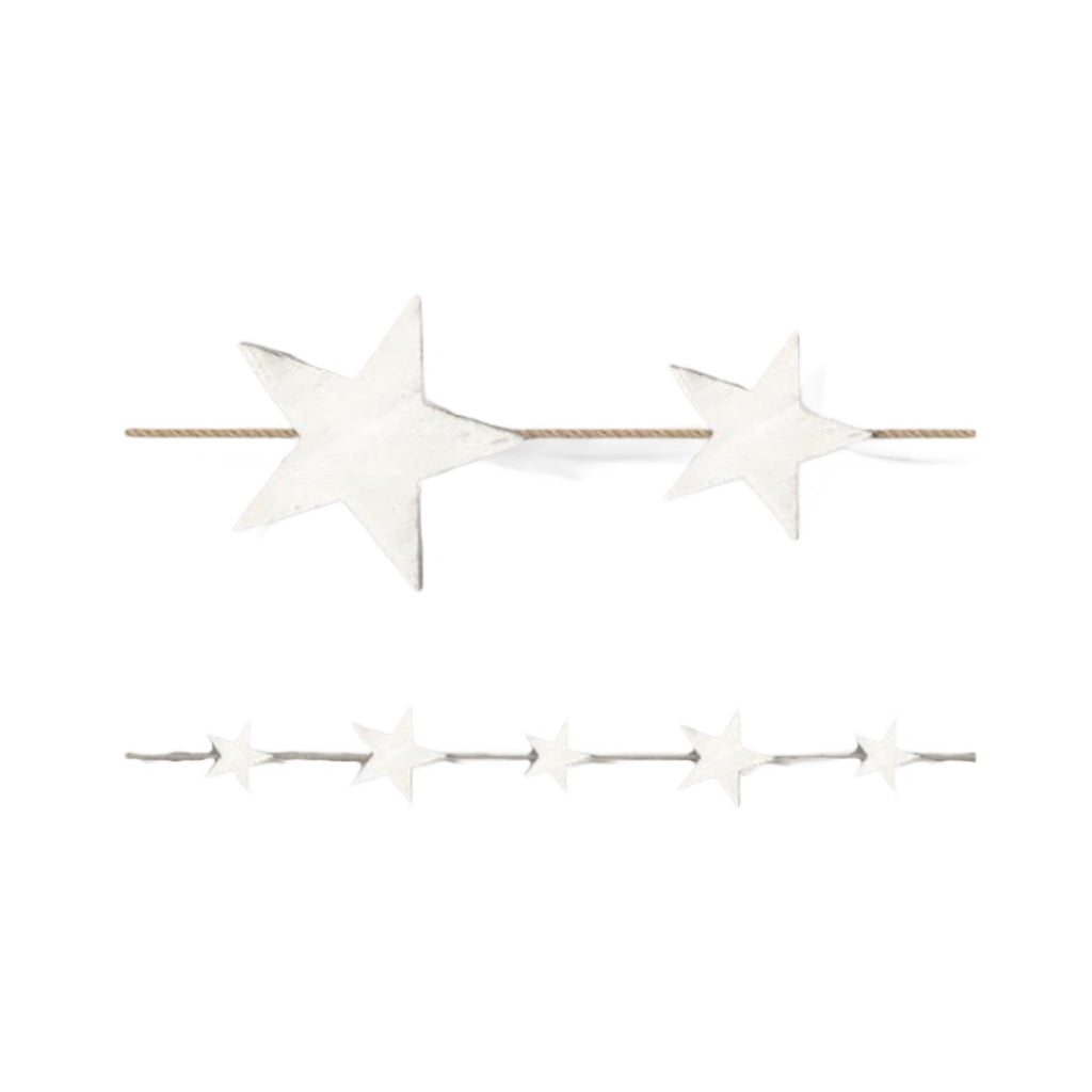East of India Wood Star Garland