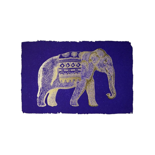 Archivist Single Blue Elephant Card