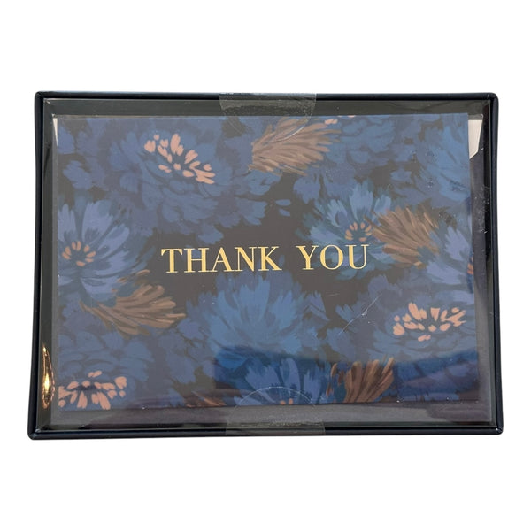Lady Jayne Set of 12 Thank You Notes & Envelopes - Navy / Gold