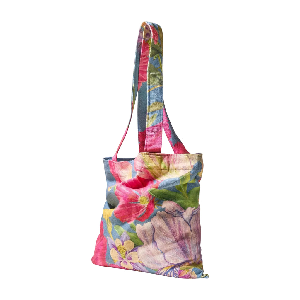 Powder Canvas Tote Bag - Floral Study - Denim