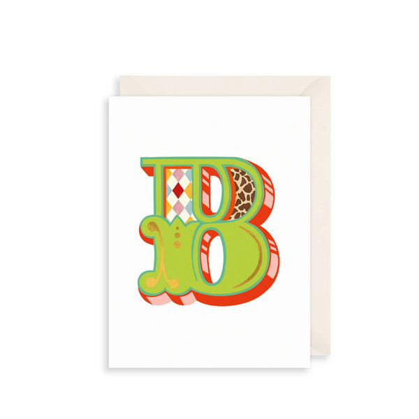 The Art File 'B' Alphabet Greetings Card