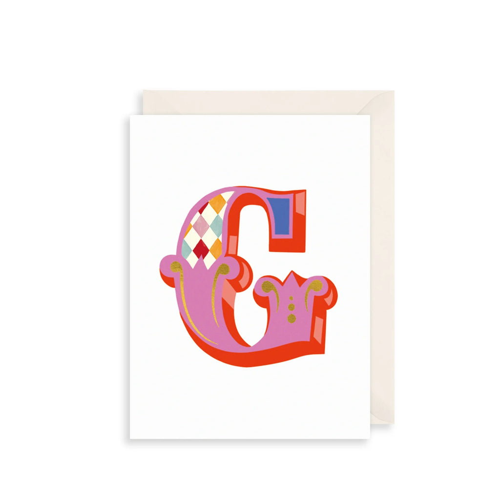 The Art File 'G' Alphabet Greetings Card