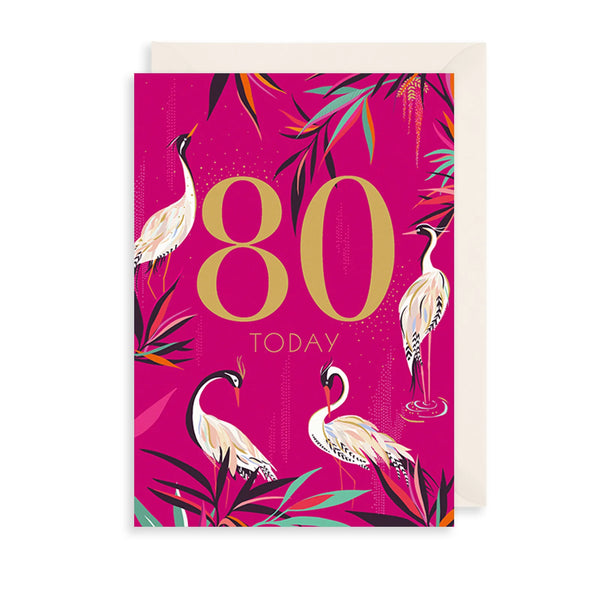 The Art File 80 Today Birthday Card
