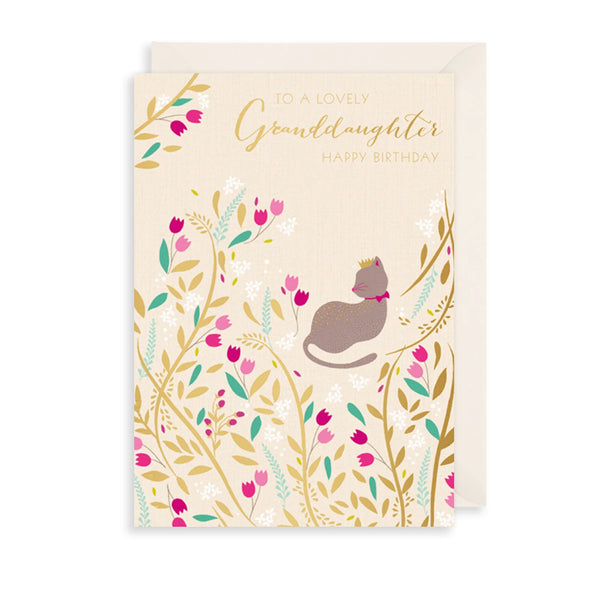The Art File Golden Granddaughter Greetings Card