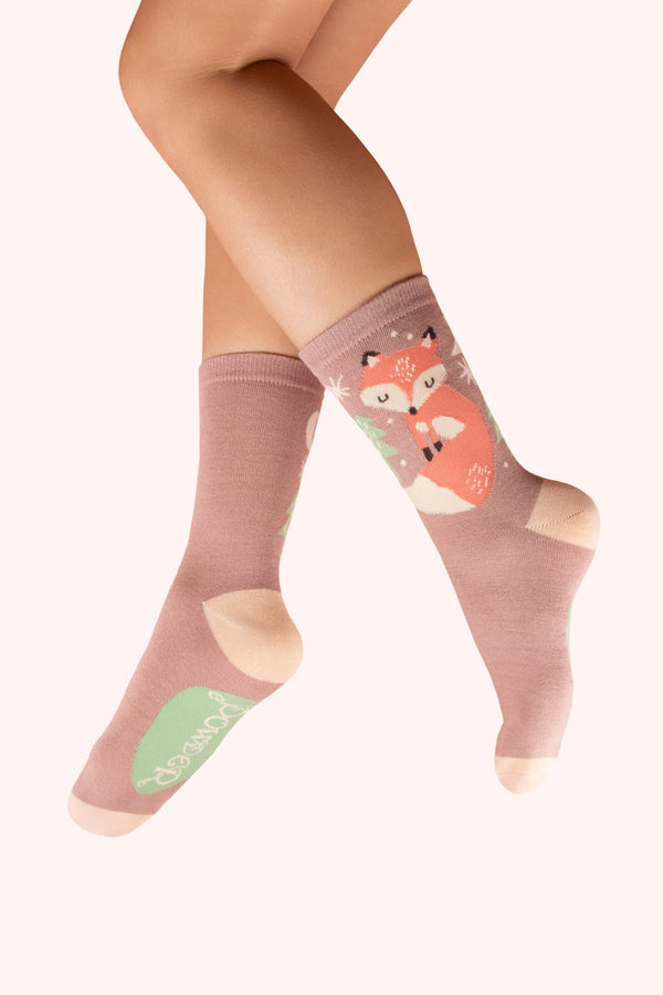 Powder Ankle Socks - Scandi Fox, Mocca