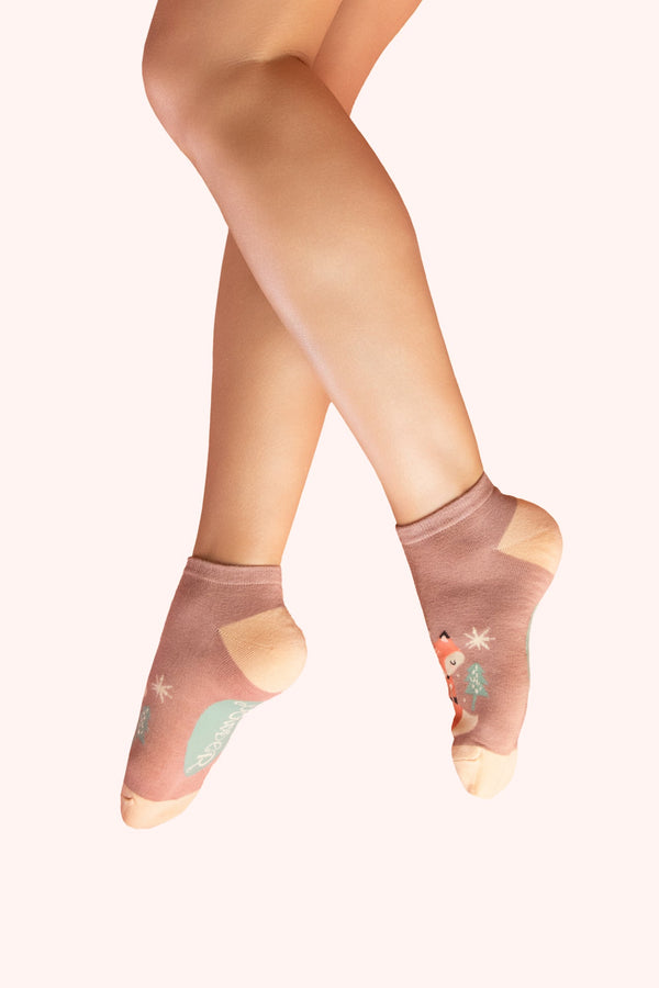 Powder Trainer Socks - Scandi Fox, Mocca