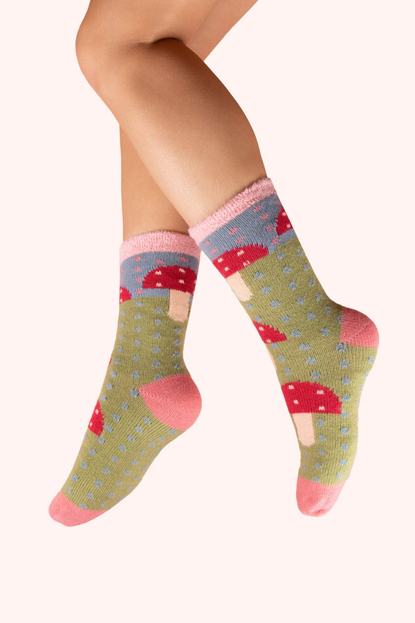 Powder Cosy Socks - Cosy Toadstool