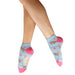 Powder Trainer Socks - Highland Cow in Blue