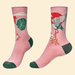 Powder Crane at Sunrise Ankle Socks - Petal