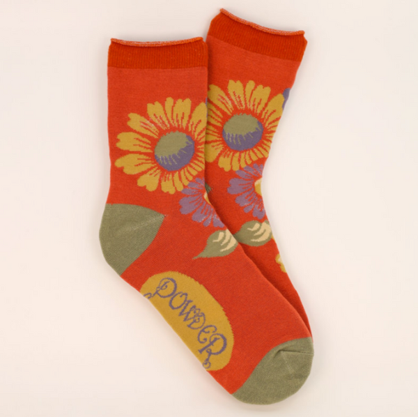 Powder Vintage Flora Ankle Socks - Tangerine