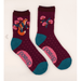 Powder Fox in a Meadow Ankle Socks - Grape