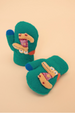 Powder Pals Mittens Smiley Croc - Aqua