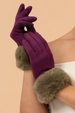 Powder Gloves Bettina - Damson/Olive