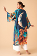 Powder Hare and Moon Kimono Gown - Midnight