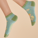 Powder Hummingbird Trainer Socks - Aqua