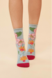 Powder Ladies Ankle Socks - Tropical Floral Ice