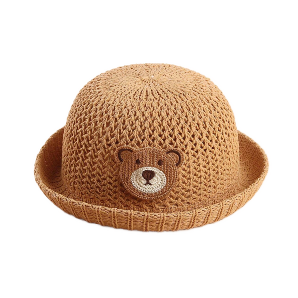 Toddler Cute Bear Straw Hat, 0 - 3 Years