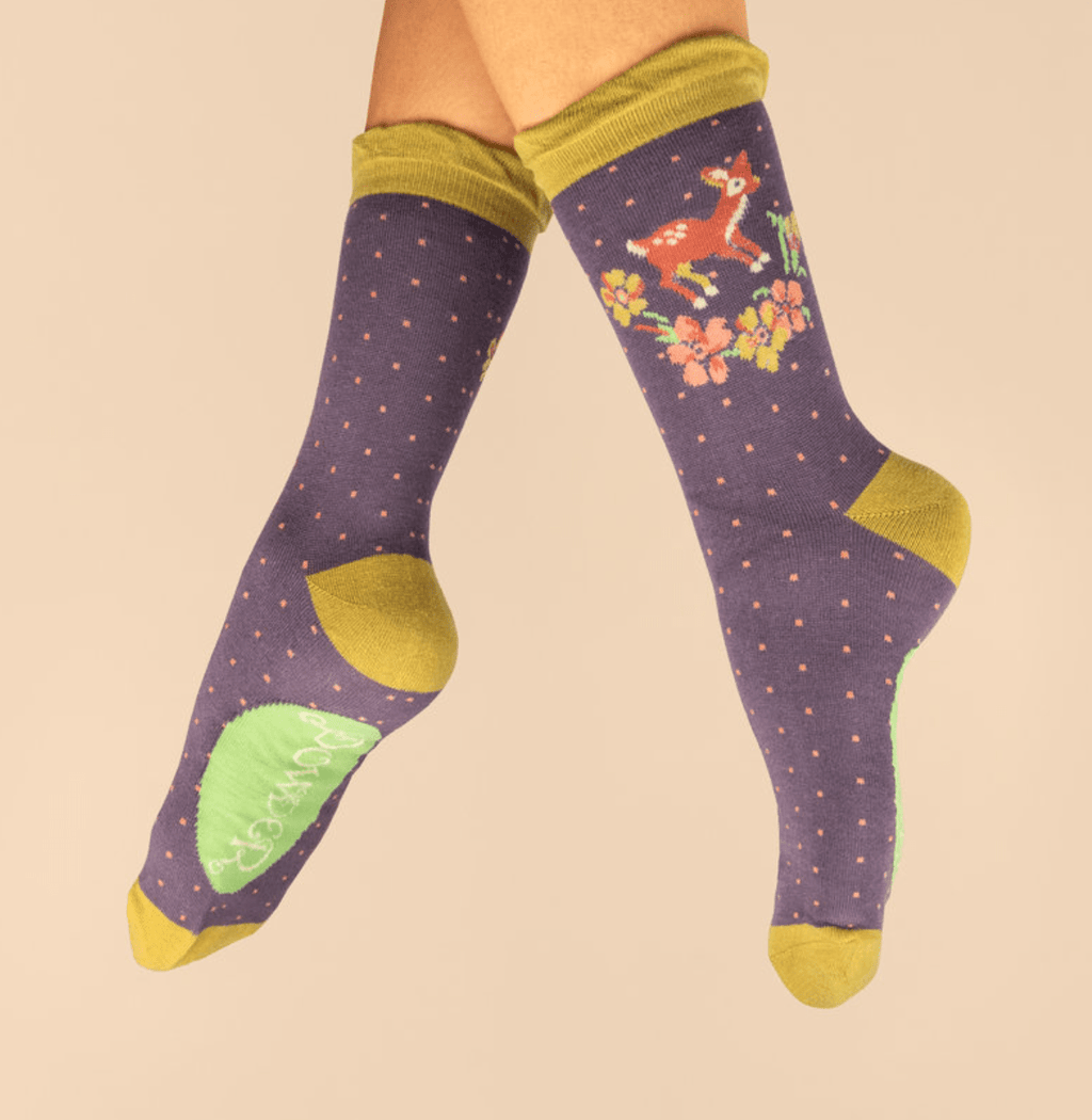 Vintage Fawn Ankle Socks - Lilac