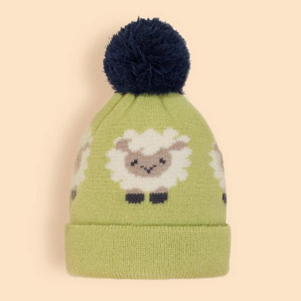 Powder Kids Knitted Hat - Sheep in Sage