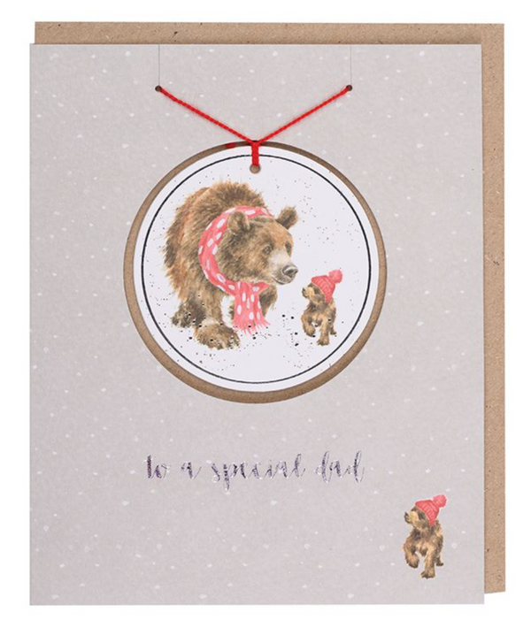 Wrendale 'Special Dad' Christmas Decoration Card