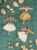 Gisela Graham Cream/Gold/Green Resin/Fabric Fairy Decoration