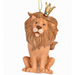 Gisela Graham Brown Resin Lion with Crown Decoration