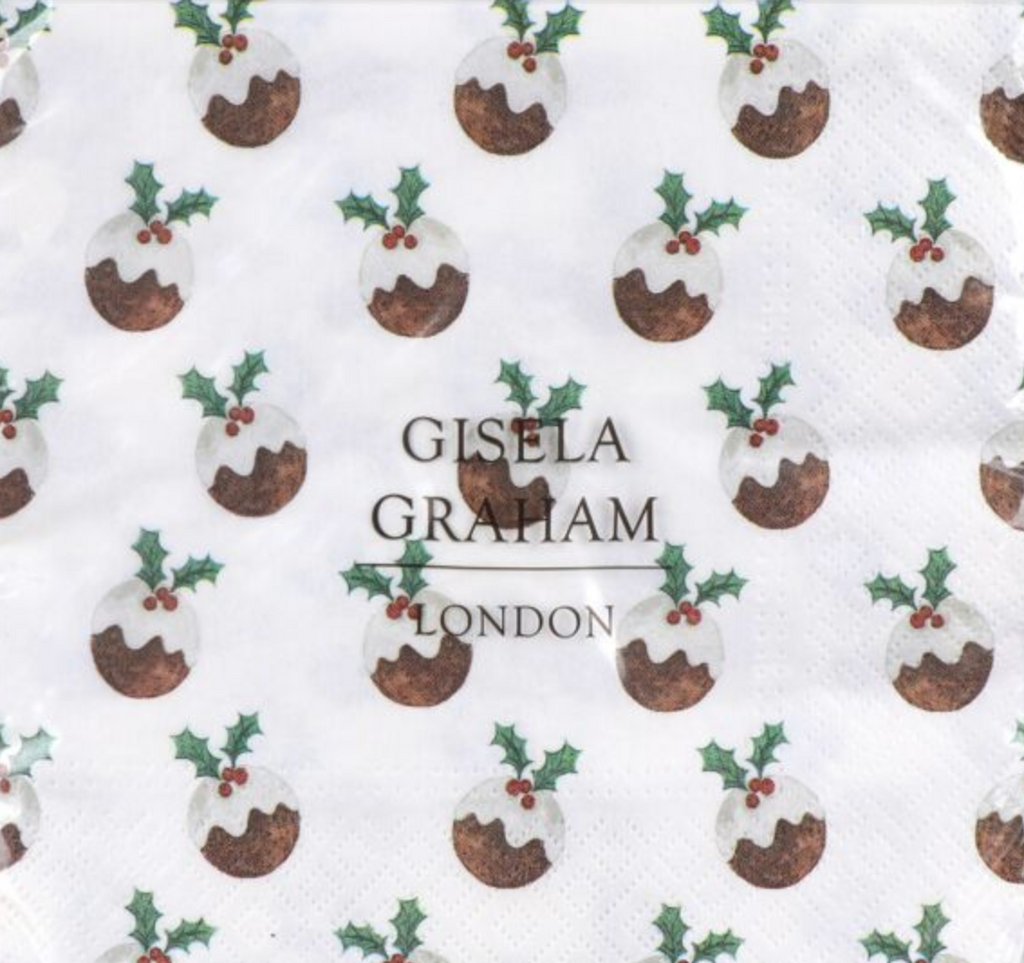 Gisela Graham Christmas Pudding Napkins