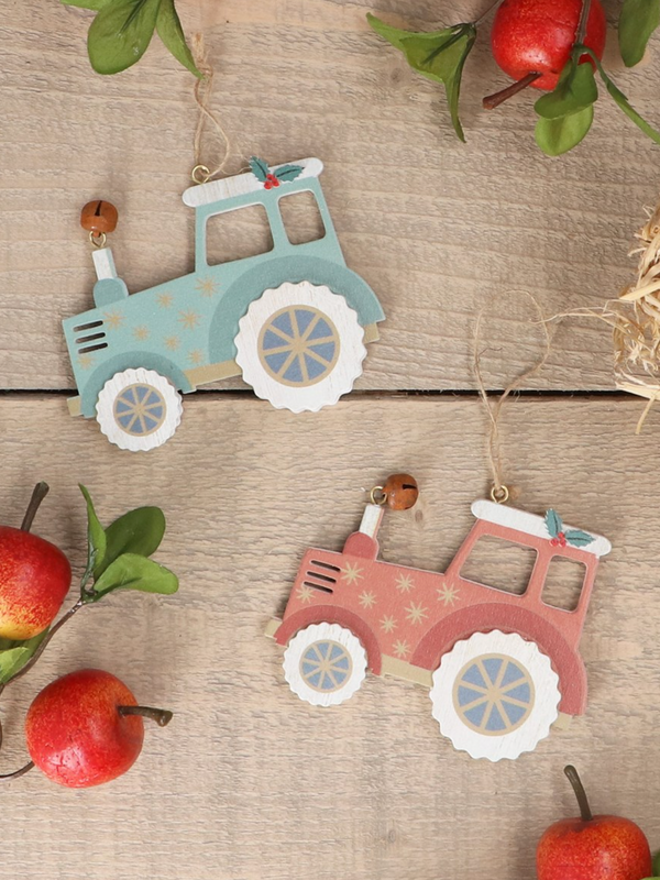 Gisela Graham Wood Tractor Decoration