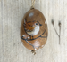 East of India Hanging Wooden Egg - Wren