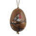East of India Hanging Wooden Egg - Robin