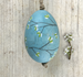 East of India Hanging Wooden Egg - Blossom Duck Egg Blue