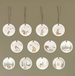 East of India Round Woodland Tag - Rabbit