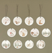 East of India Round Woodland Tag - Bear & Cottage
