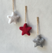 East of India Small Felt Star - White