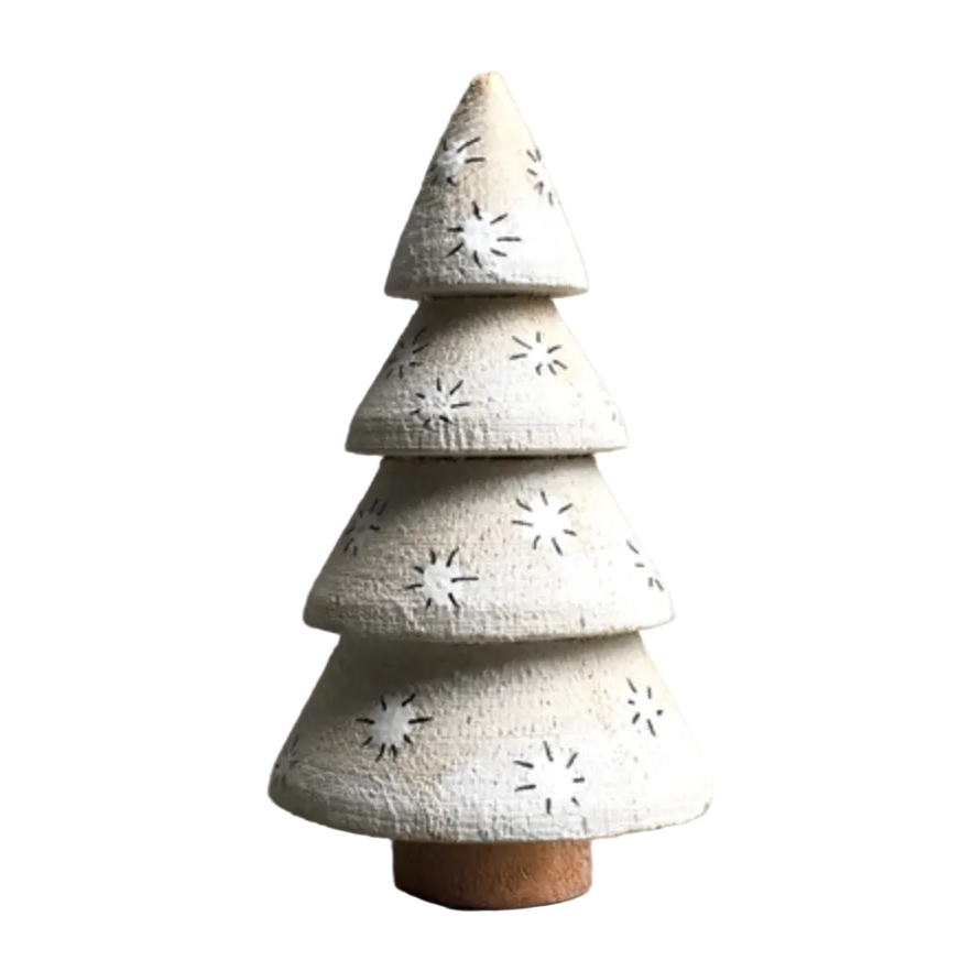 East of India Standing Wood Dotty Tree - Large