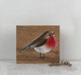 East of India Flat Wood Painting - Robin