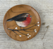 East of India Painted Wooden Dish - Robin