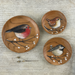 East of India Painted Wooden Dish - Robin