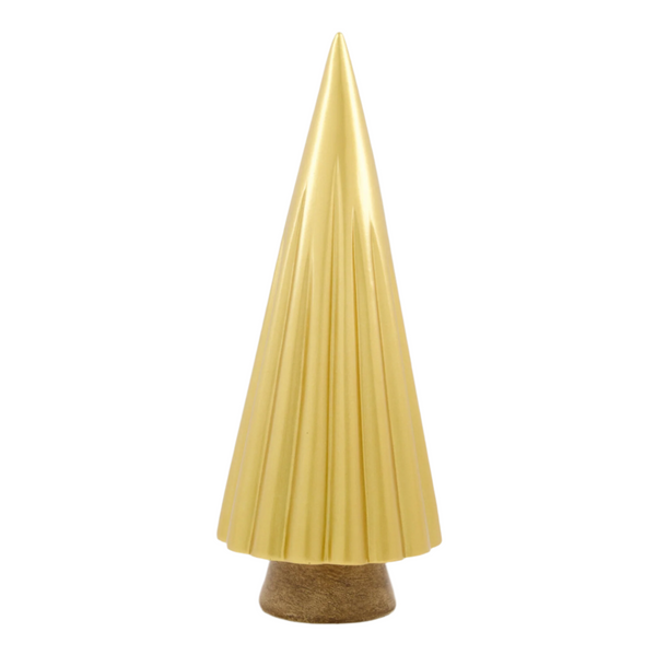 Luxury Gold Tone Ribbed Christmas Tree 31cm