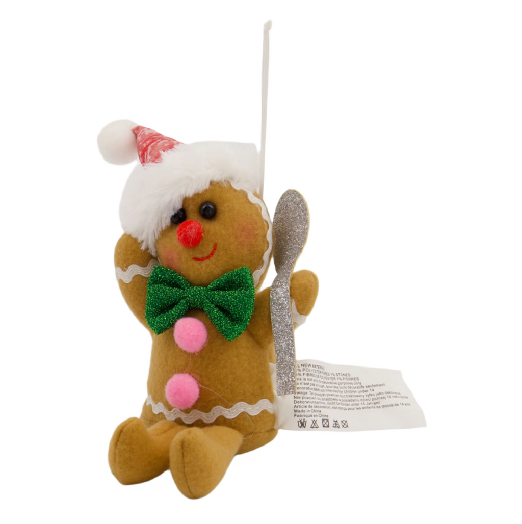 Brown Gingerbread Man Christmas Decoration 16cm x 7cm