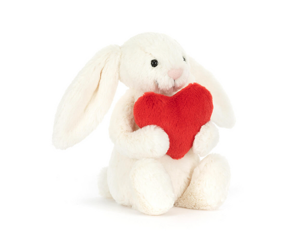 Jellycat Bashful Red Love Heart Bunny - Little