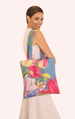 Powder Canvas Tote Bag - Floral Study - Denim